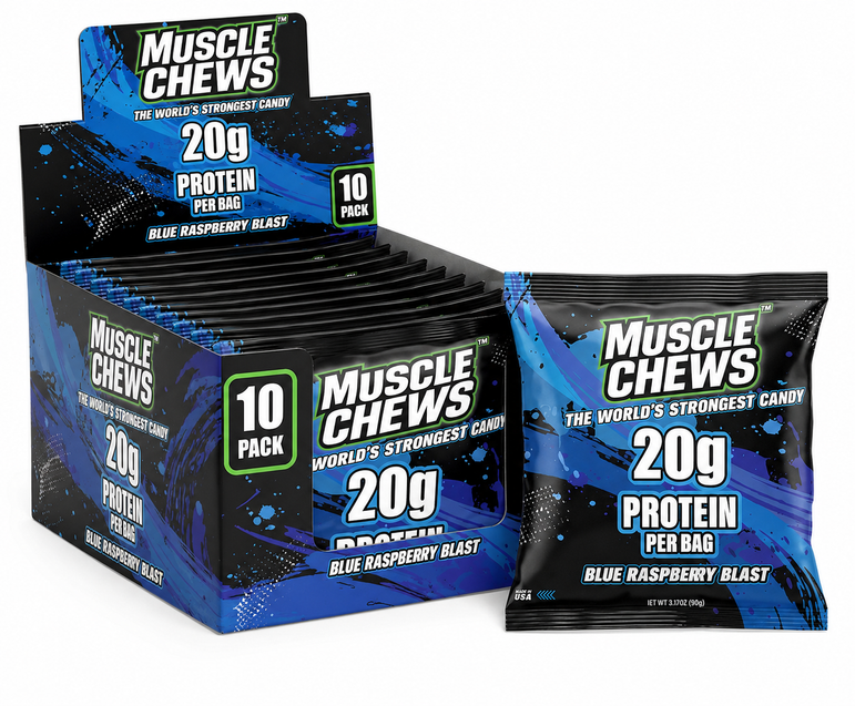 Blue Raspberry Blast MuscleChews™ 10 Pack