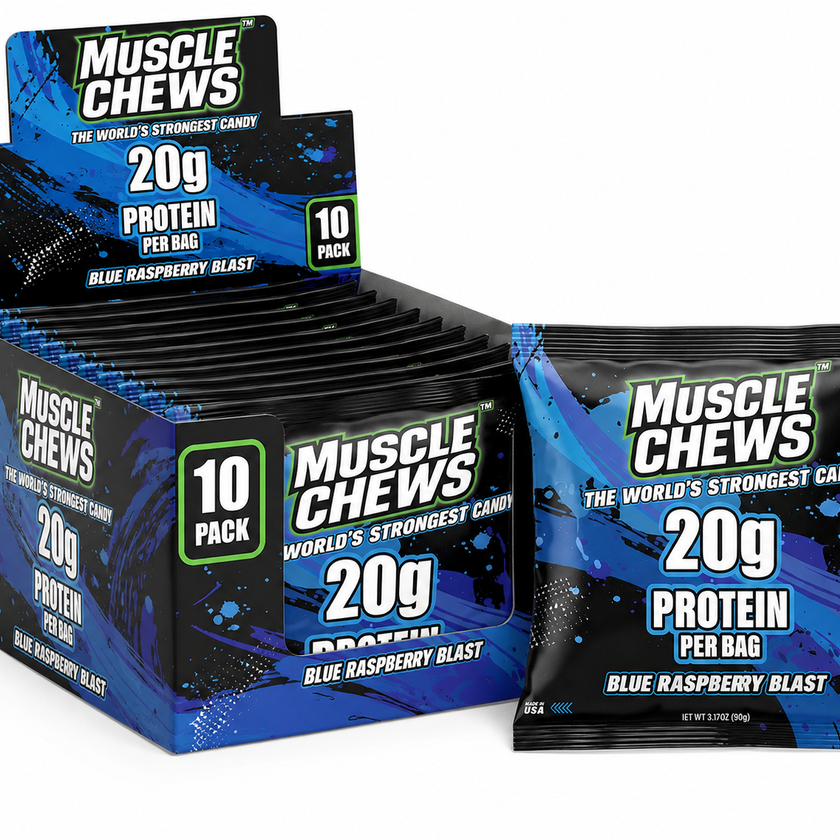 Blue Raspberry Blast MuscleChews™ 10 Pack