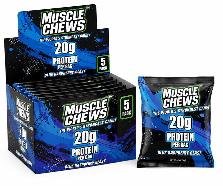 Blue Raspberry Blast MuscleChews™ 5 Pack