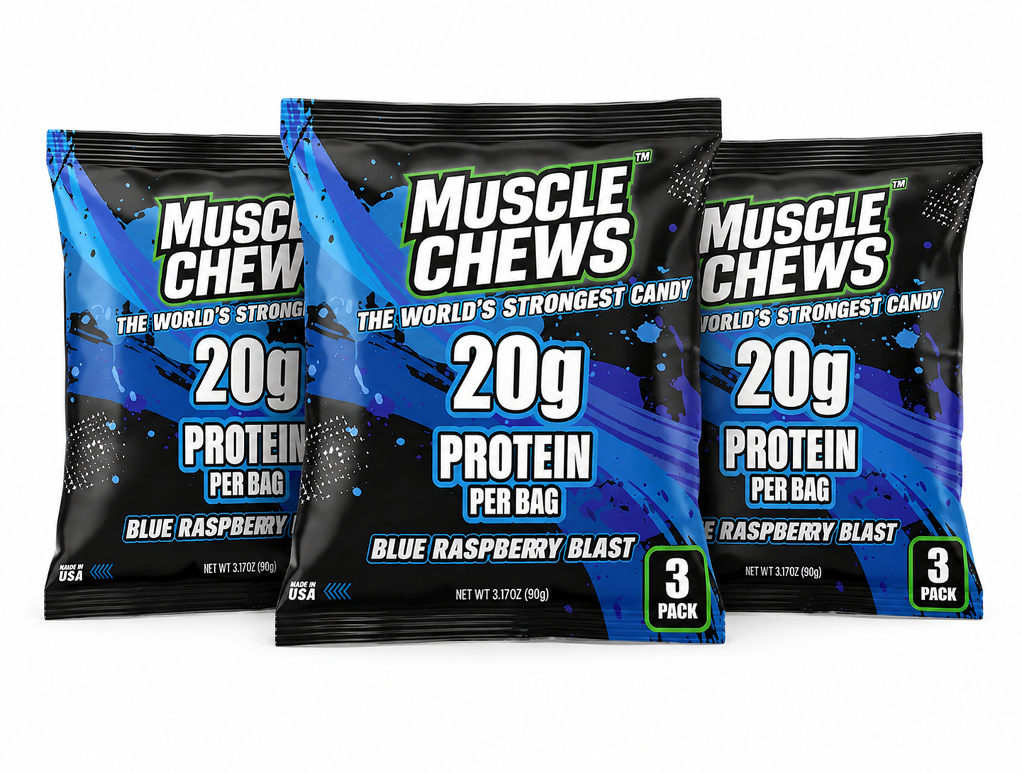 Blue Raspberry Blast MuscleChews™ 3 Pack