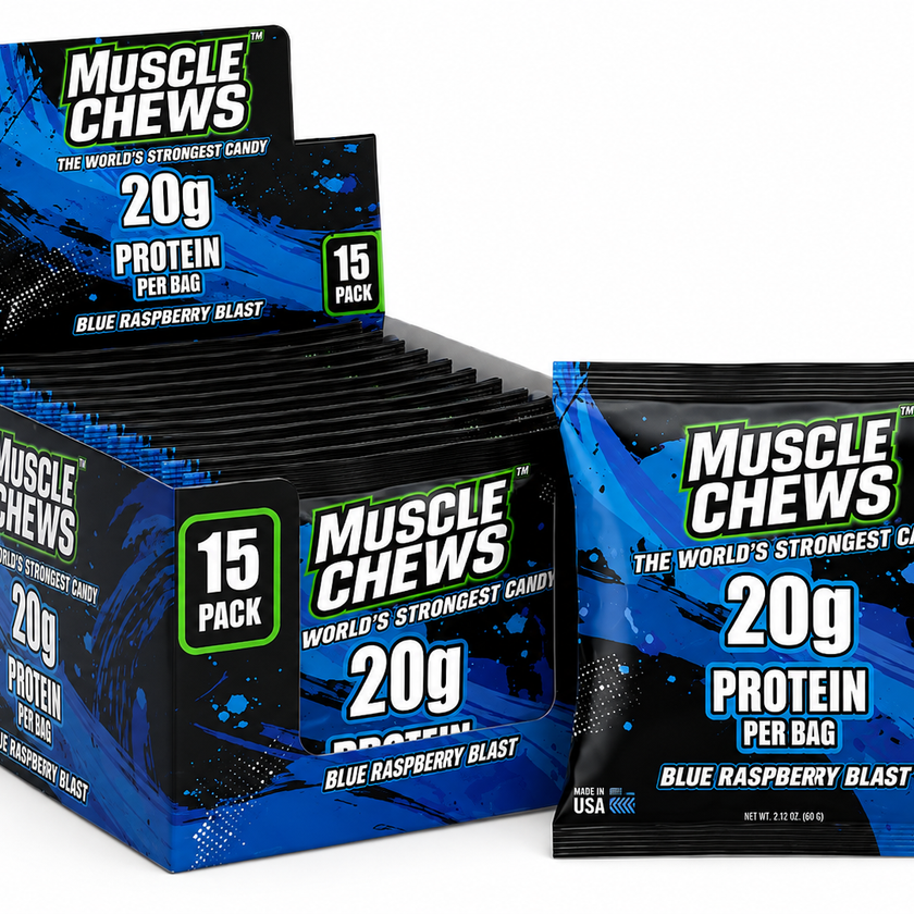 Blue Raspberry Blast MuscleChews™ 15 Pack
