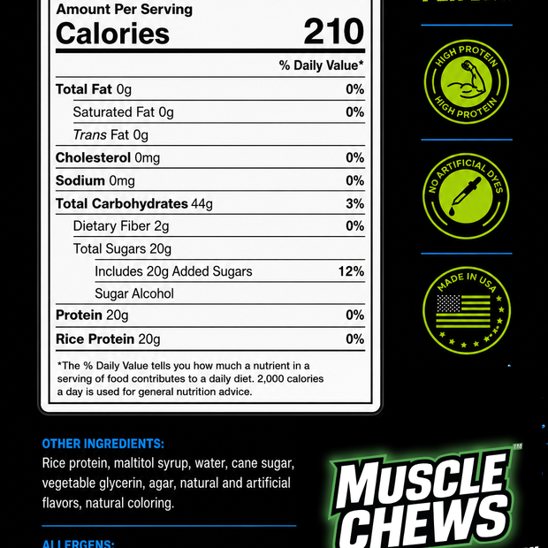 Blue Raspberry Blast MuscleChews™ 3 Pack